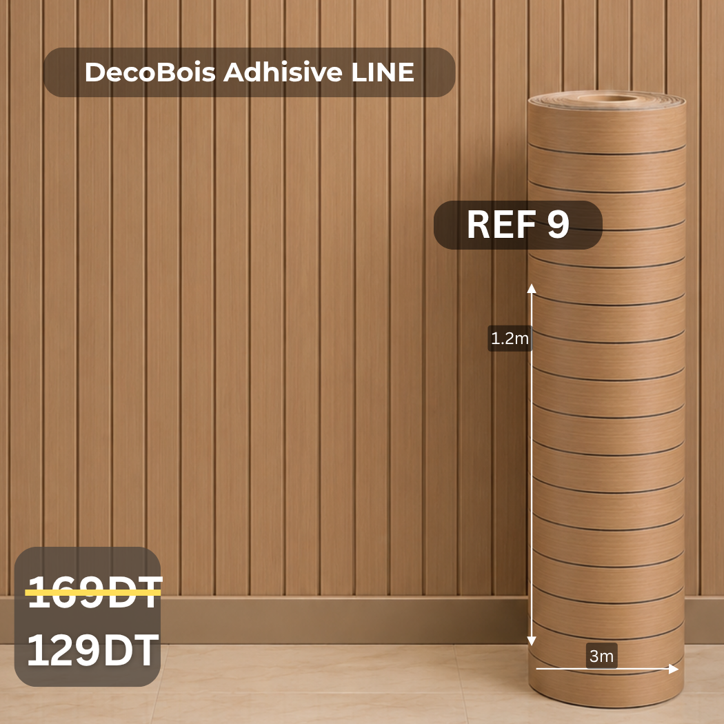 Rouleaux adhésive effet Bois 3m/1.20m ref 9 épaisseur 3mm