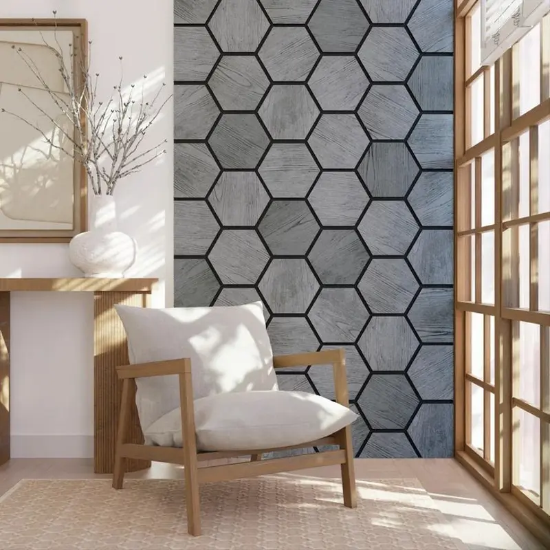 Pack 10 pieces hexabois gris