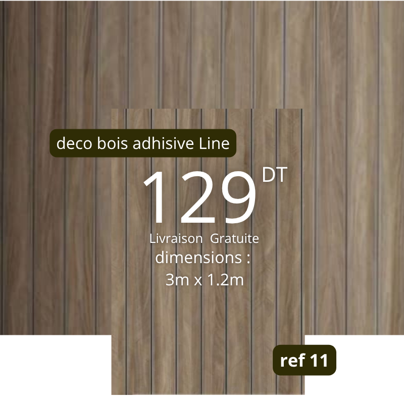 Rouleaux adhésive effet Bois 3m/1.20m ref11 épaisseur 3mm