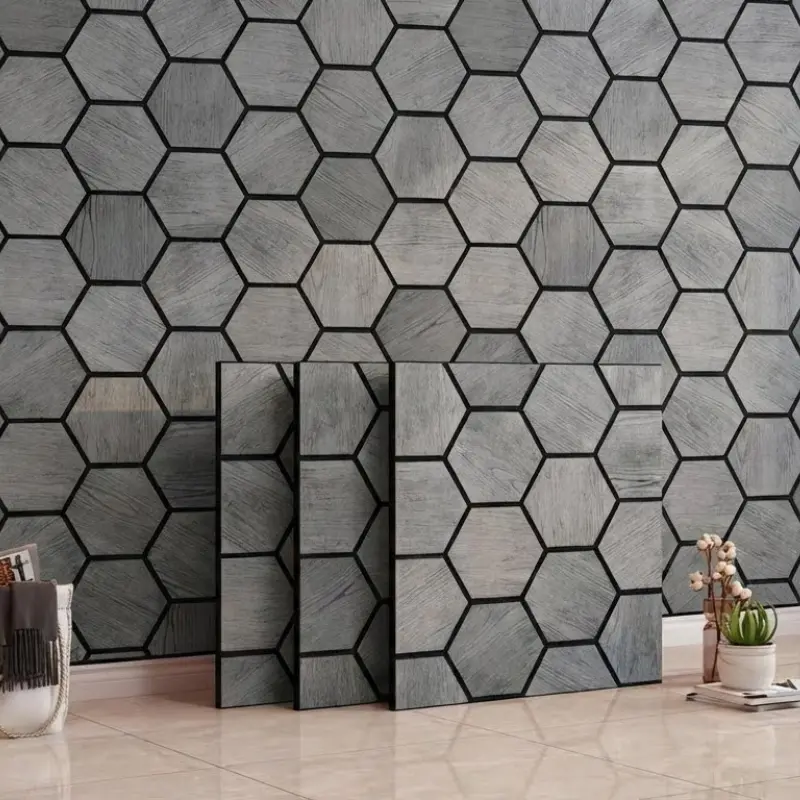 Pack 10 pieces hexabois gris