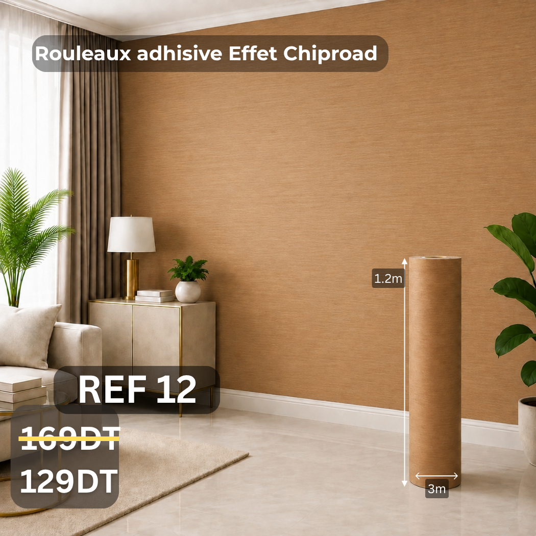 Rouleaux adhésive effet Chipboard 3m/1.20m ref12 épaisseur 3mm