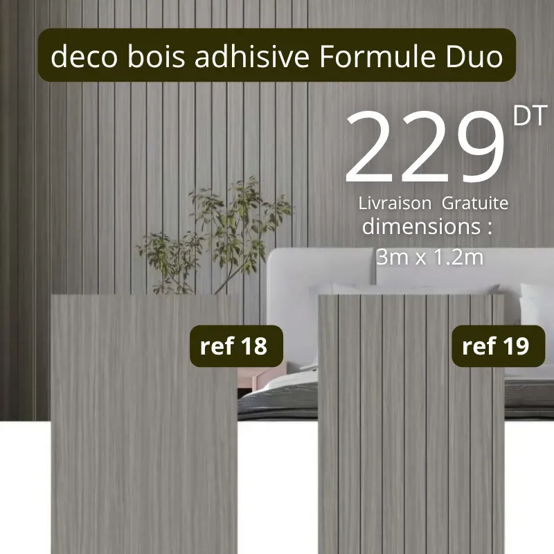 deco bois adhisive Formule Duo ref 18 + ref 19
