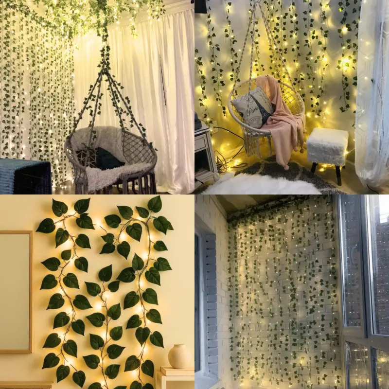 pack guirllande vegetal led